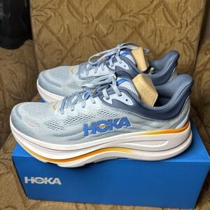 Hoka One One Bondi 9 Drizzle Downpour Blue Men's Running Shoes 12.5D Very Nice!